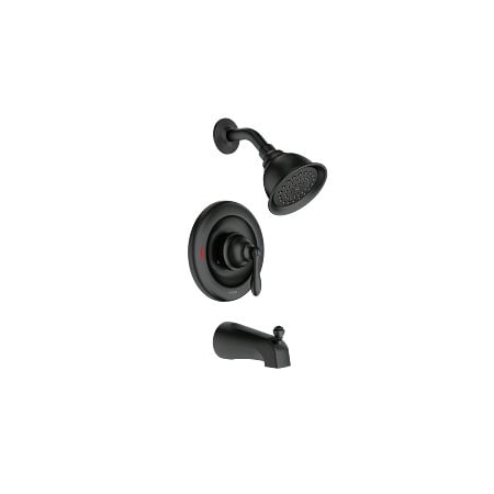 Moen Caldwell Tub and Shower Trim with Valve in Matte Black 82496EPBL